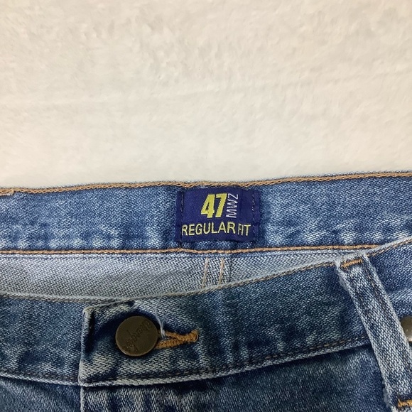Wrangler 47 MWZ Regular Fit Blue Jeans Sz 38W 30L - Picture 3 of 9